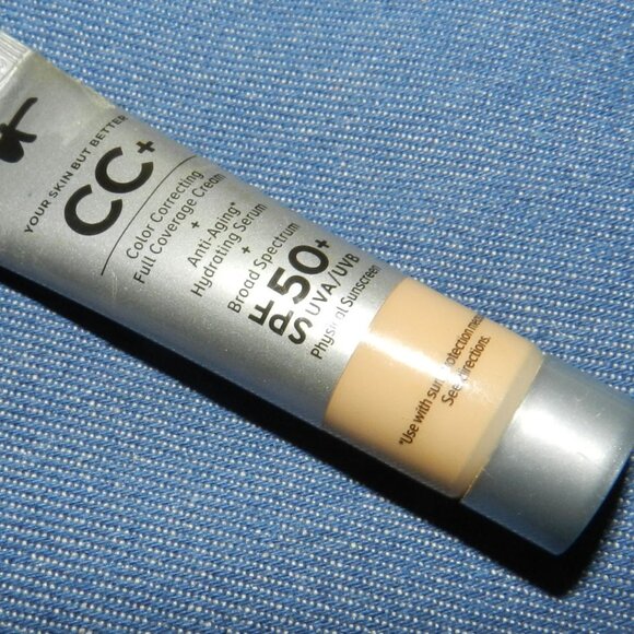 IT Cosmetics CC+ Cream Full Coverage Color Corrector 50+ Light Mediu🆕😮‍💨⚡🚚 - Picture 3 of 12